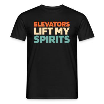 Elevator Elevator - Men's T-Shirt - black - Front - AI Model Male 178 light (178cm)