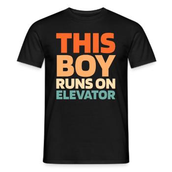 Elevator Elevator - Men's T-Shirt - black - Front - AI Model Male 178 light (178cm)