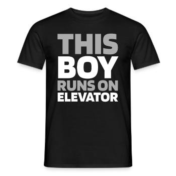 Fahrstuhl Aufzug - Männer T-Shirt - Schwarz - Vorne - AI Model Male 178 light (178cm)
