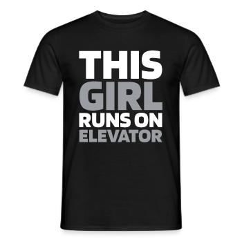 Elevator Elevator - Men's T-Shirt - black - Front - AI Model Male 178 light (178cm)