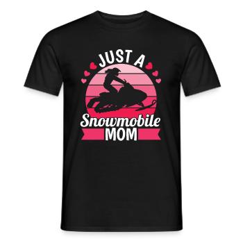 Snowmobile Snowmobile Mom - Men's T-Shirt - black - Front - AI Model Male 178 light (178cm)