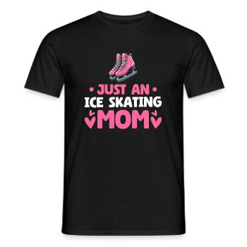 Schlittschuhlaufen Mutter - Männer T-Shirt - Schwarz - Vorne - AI Model Male 178 light (178cm)