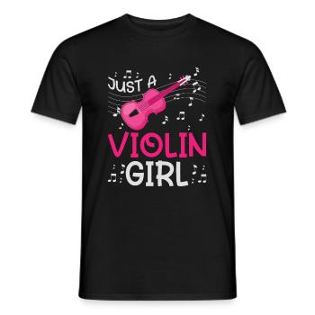 Violine Geige Just A Violin Girl - Men's T-Shirt - black - Front - AI Model Male 178 light (178cm)