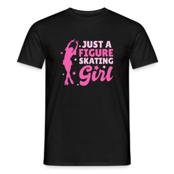 Figure skating figure skater - Men's T-Shirt - black - Front - AI Model Male 178 light (178cm)