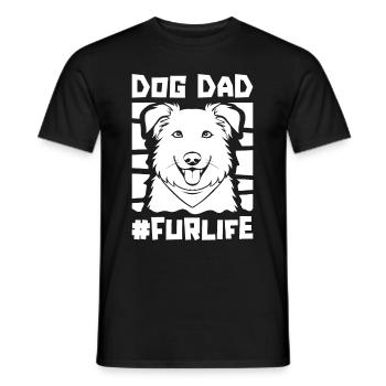 Berger Australien Chien Papa Fourrure Vie - T-shirt homme - noir - Devant - AI Model Male 178 light (178cm)