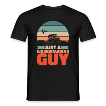 Wakeboard Wakeboarder Just A Wakeboarding Guy - Men's T-Shirt - black - Front - AI Model Male 178 light (178cm)