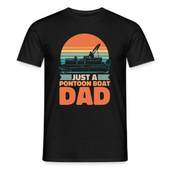 Pontonboot Vater Just A Pontoon Boat Dad - Männer T-Shirt - Schwarz - Vorne - AI Model Male 178 light (178cm)