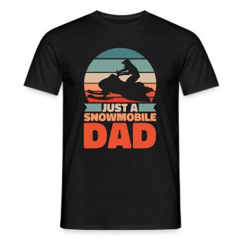 Snowmobile Snowmobile Father - Men's T-Shirt - black - Front - AI Model Male 178 light (178cm)