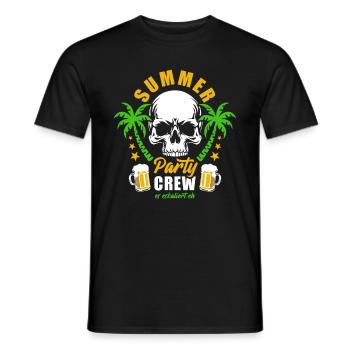 Summer Party Crew - es eskaliert eh - Männer T-Shirt - Schwarz - Vorne - AI Model Male 178 light (178cm)