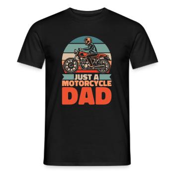 Motorcycle Biker Motorbike Father - Men's T-Shirt - black - Front - AI Model Male 178 light (178cm)