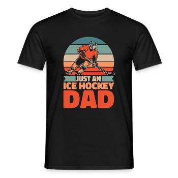 Eishockey Vater Just An Ice Hockey Dad - Männer T-Shirt - Schwarz - Vorne - AI Model Male 178 light (178cm)