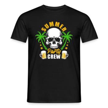 Summer Party Crew - es eskaliert eh - Bierglas - Männer T-Shirt - Schwarz - Vorne - AI Model Male 178 light (178cm)