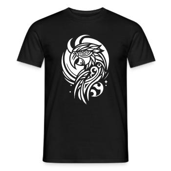 Parrot Moon Phases - Men's T-Shirt - black - Front - AI Model Male 178 light (178cm)