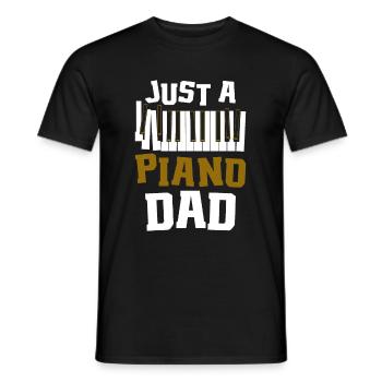 Pianiste Klavier Piano Just A Piano Dad - T-shirt homme - noir - Devant - AI Model Male 178 light (178cm)