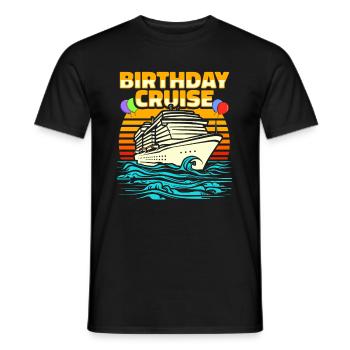 Croisière d’anniversaire à Kreuzfahrt - T-shirt homme - noir - Devant - AI Model Male 178 light (178cm)