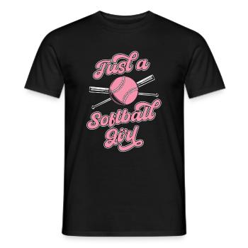 Softball Just A Softball Girl - Männer T-Shirt - Schwarz - Vorne - AI Model Male 178 light (178cm)