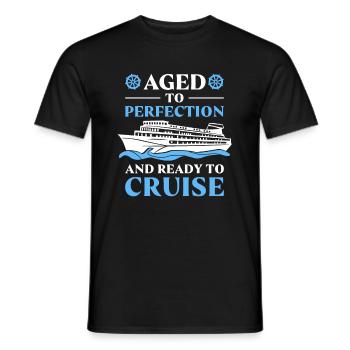 Croisière d’anniversaire à Kreuzfahrt - T-shirt homme - noir - Devant - AI Model Male 178 light (178cm)