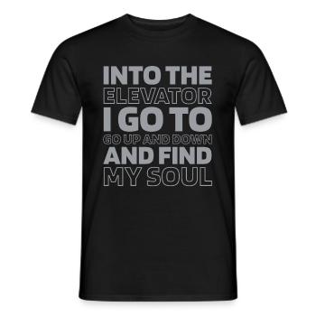 Elevator Elevator - Men's T-Shirt - black - Front - AI Model Male 178 light (178cm)