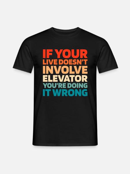 Elevator Elevator - Men's T-Shirt - black