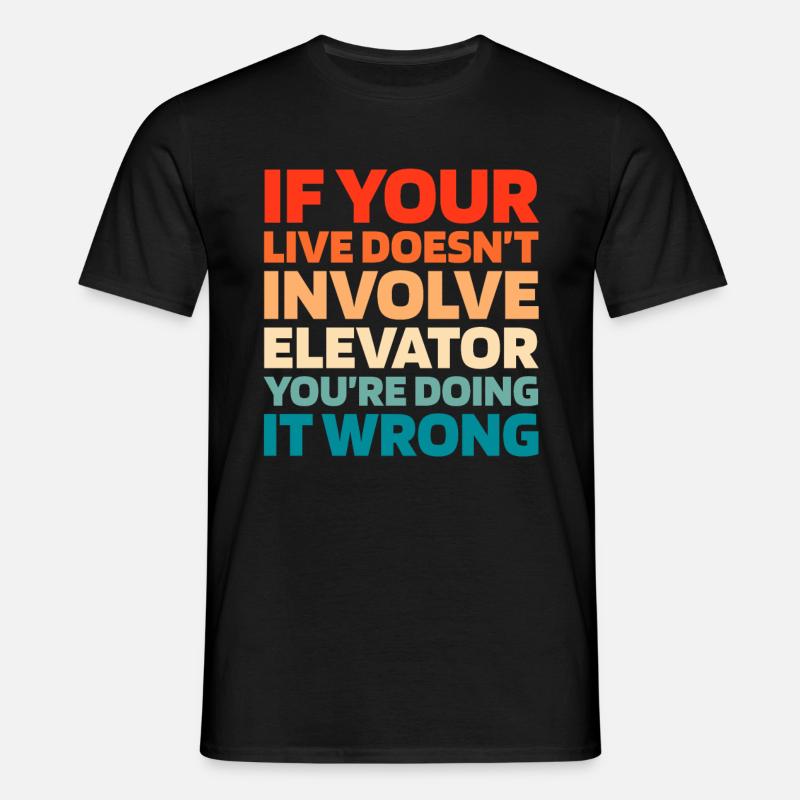 Elevator Elevator - Men's T-Shirt - black