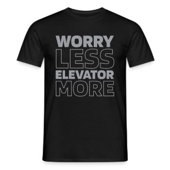 Elevator Elevator - Men's T-Shirt - black - Front - AI Model Male 178 light (178cm)