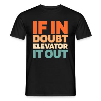 Elevator Elevator - Men's T-Shirt - black - Front - AI Model Male 178 light (178cm)