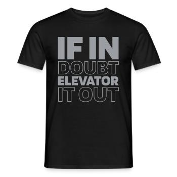 Elevator Elevator - Men's T-Shirt - black - Front - AI Model Male 178 light (178cm)