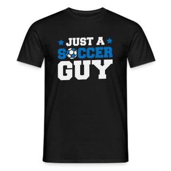 Joueur de football Juste un gars de football - T-shirt homme - noir - Devant - AI Model Male 178 light (178cm)