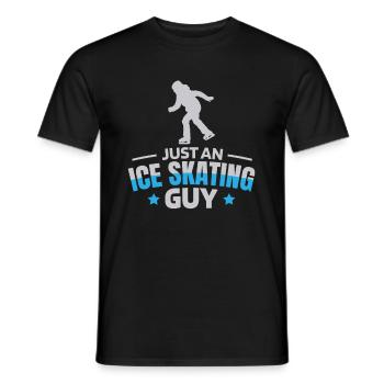 Schlittschuhlaufen juste un patineur sur glace - T-shirt homme - noir - Devant - AI Model Male 178 light (178cm)