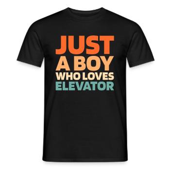 Elevator Elevator - Men's T-Shirt - black - Front - AI Model Male 178 light (178cm)
