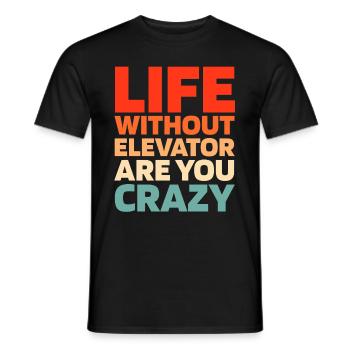 Elevator Elevator - Men's T-Shirt - black - Front - AI Model Male 178 light (178cm)