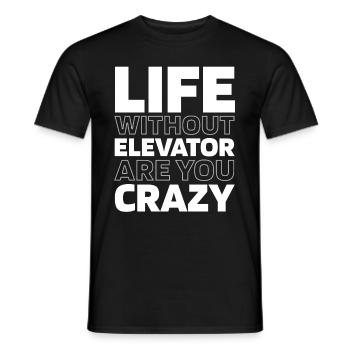 Fahrstuhl Aufzug - Männer T-Shirt - Schwarz - Vorne - AI Model Male 178 light (178cm)