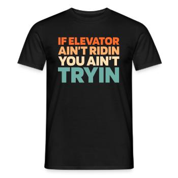Elevator Elevator - Men's T-Shirt - black - Front - AI Model Male 178 light (178cm)