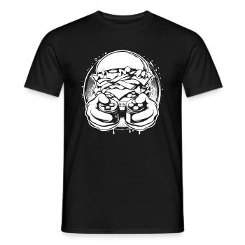 Gamer Gaming Burger Gaming Controller - Männer T-Shirt - Schwarz - Vorne - AI Model Male 178 light (178cm)