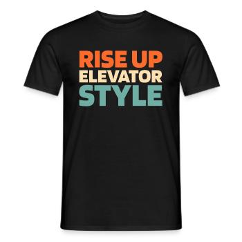 Fahrstuhl Aufzug - Männer T-Shirt - Schwarz - Vorne - AI Model Male 178 light (178cm)