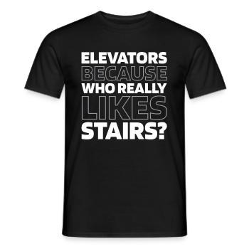 Elevator Elevator - Men's T-Shirt - black - Front - AI Model Male 178 light (178cm)