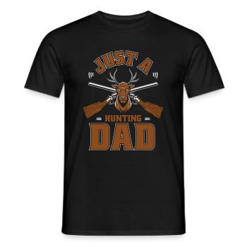 Chasse Chasseur Chasse Juste un papa chasseur - T-shirt homme - noir - Devant - AI Model Male 178 light (178cm)