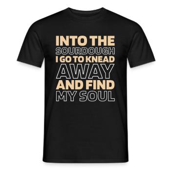 Pain au levain - T-shirt homme - noir - Devant - AI Model Male 178 light (178cm)