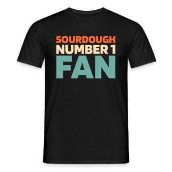 Pain au levain - T-shirt homme - noir - Devant - AI Model Male 178 light (178cm)