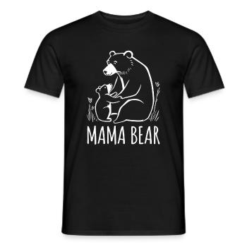 Mom Bear - Mother's Day Gift - Best Mom - Men's T-Shirt - black - Front - AI Model Male 178 light (178cm)