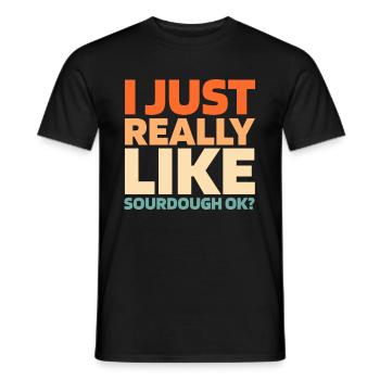 Pain au levain - T-shirt homme - noir - Devant - AI Model Male 178 light (178cm)