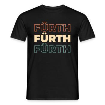 Deutsche Stadt Fürth Bayern - Männer T-Shirt - Schwarz - Vorne - AI Model Male 178 light (178cm)