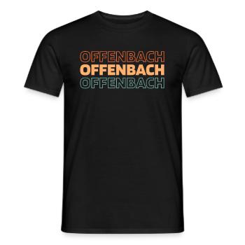 Ville allemande Offenbach-sur-le-Main, Hesse - T-shirt homme - noir - Devant - AI Model Male 178 light (178cm)