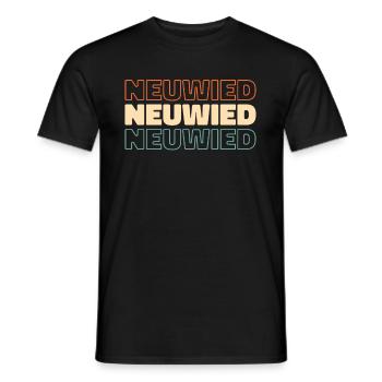 Ville allemande de Neuwied, Rhénanie-Palatinat - T-shirt homme - noir - Devant - AI Model Male 178 light (178cm)
