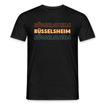 Ville allemande de Rüsselsheim am Main Hesse - T-shirt homme - noir - Devant - AI Model Male 178 light (178cm)