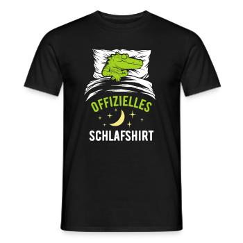 Offizielles Schlafshirt lustiger Alligator - Männer T-Shirt - Schwarz - Vorne - AI Model Male 178 light (178cm)