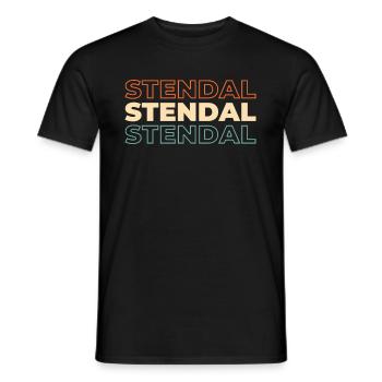 German city of Stendal Saxony-Anhalt - Men's T-Shirt - black - Front - AI Model Male 178 light (178cm)