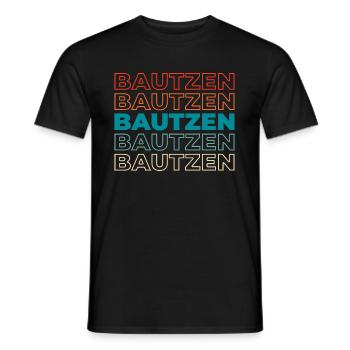 Deutsche Stadt Bautzen Sachsen - Männer T-Shirt - Schwarz - Vorne - AI Model Male 178 light (178cm)