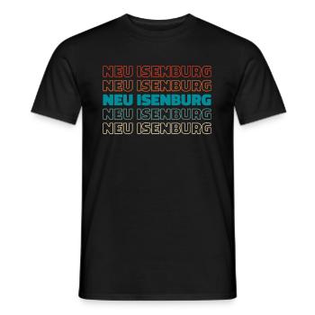 Ville allemande de Neuisenburg, Hesse - T-shirt homme - noir - Devant - AI Model Male 178 light (178cm)