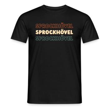 German city Sprockhövel, North Rhine-Westphalia - Men's T-Shirt - black - Front - AI Model Male 178 light (178cm)